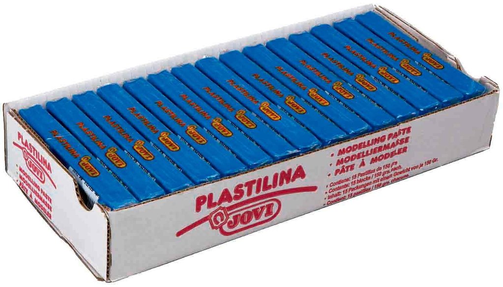 Pastilla plastilina JOVI nº 71 de 150 grs en caja de 15 por color