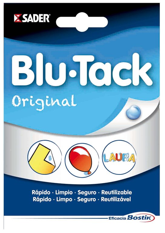 Sobre masilla adhesiva BLU-TACK azul