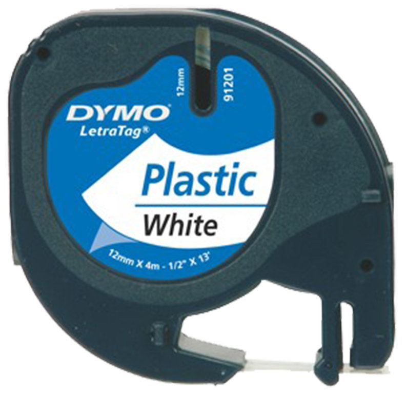 Cinta plástico DYMO Letratag 12 mm x 4 m