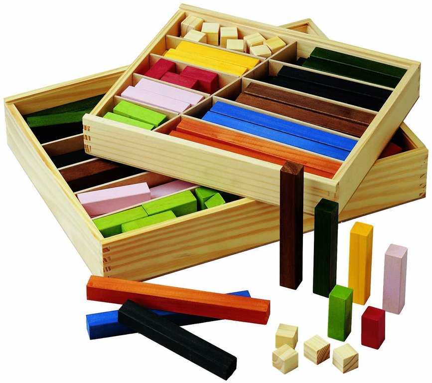 Caja regletas madera 2 x 2 con departamento 60 piezas