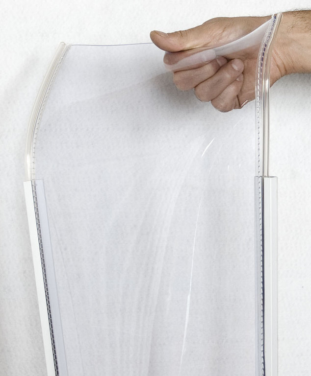 Protección transparente salvadedos interior 120 cm