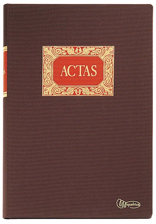 Libro de actas Folio 100 hojas