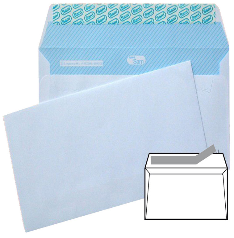 Caja 500 sobres blancos 16,2 x 22,9 cm