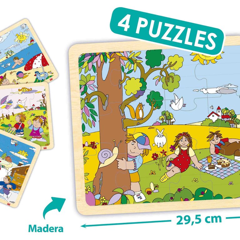 Set puzles las 4 estaciones (4 uds)