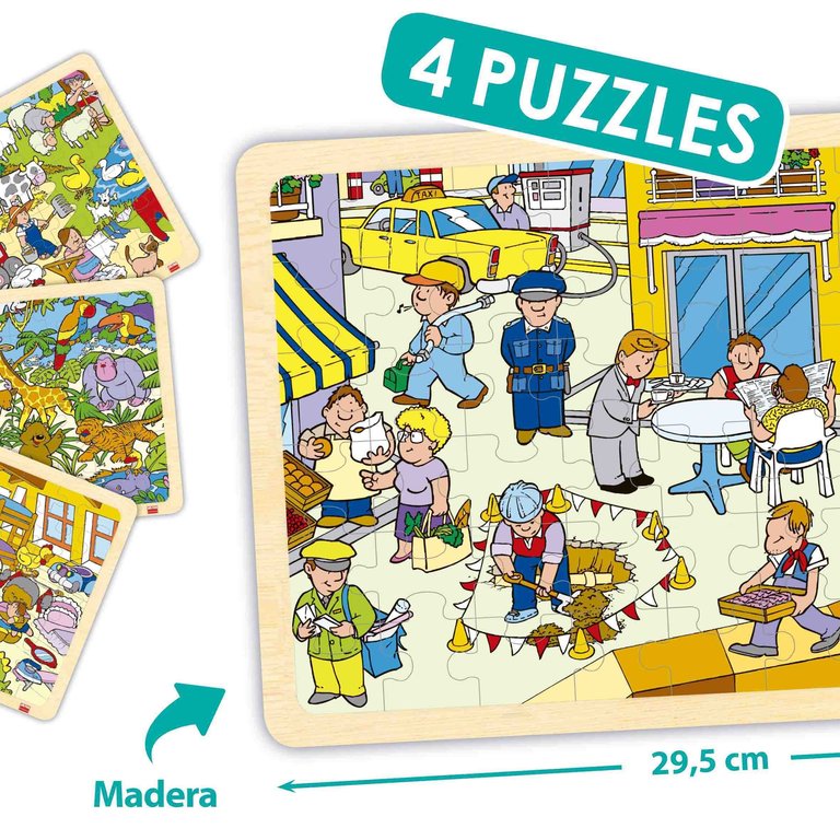 Set puzles lugares (4 uds)