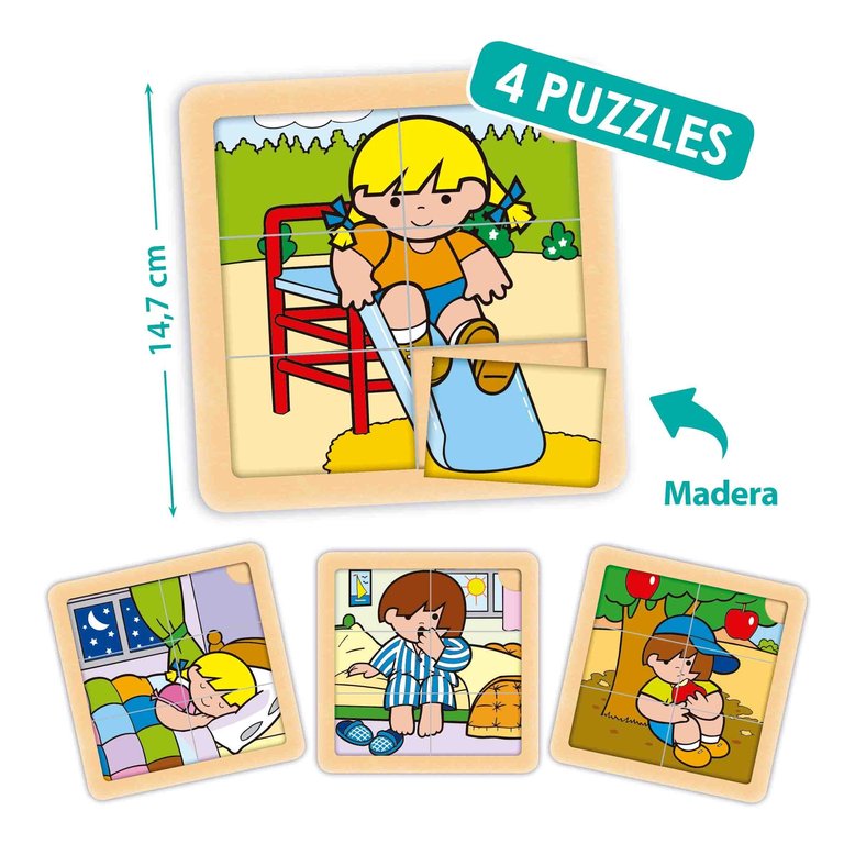 Set puzles Zaro y Nita 6 piezas (4 uds)