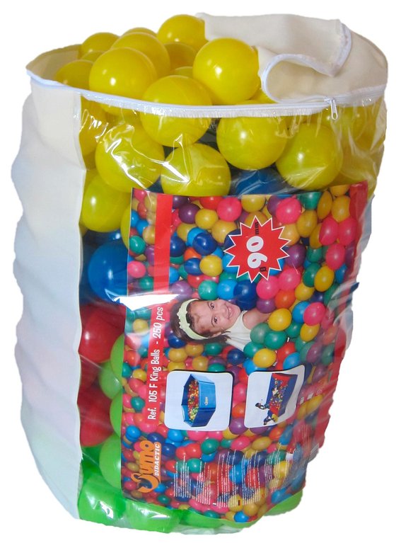 Saco 250 bolas de colores para piscina ø 8,5 cm