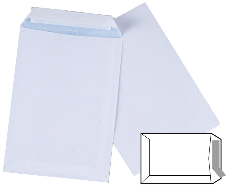 Caja 250 bolsas blancas 16,2 x 22,9 cm