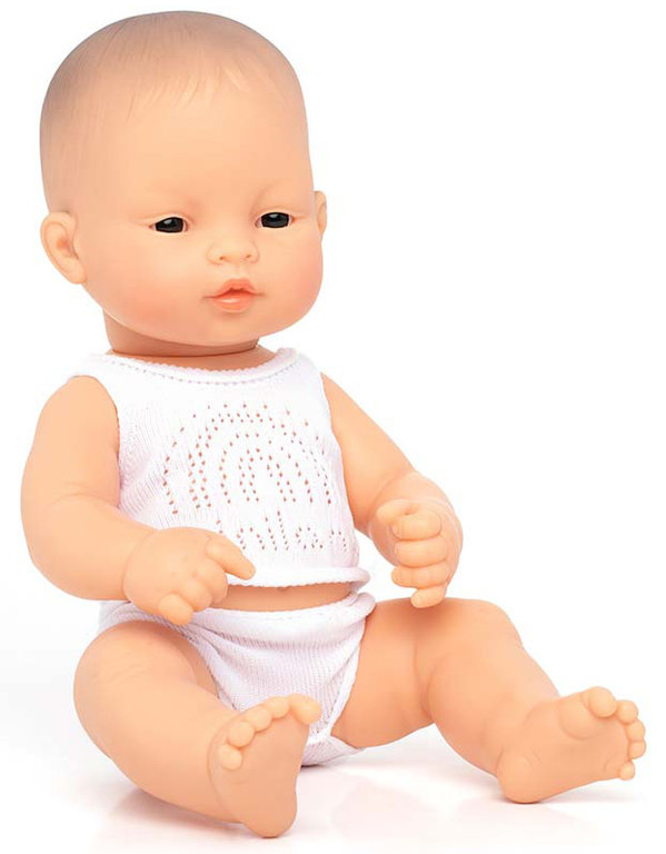 Baby asiàtic nena 32 cm + roba interior